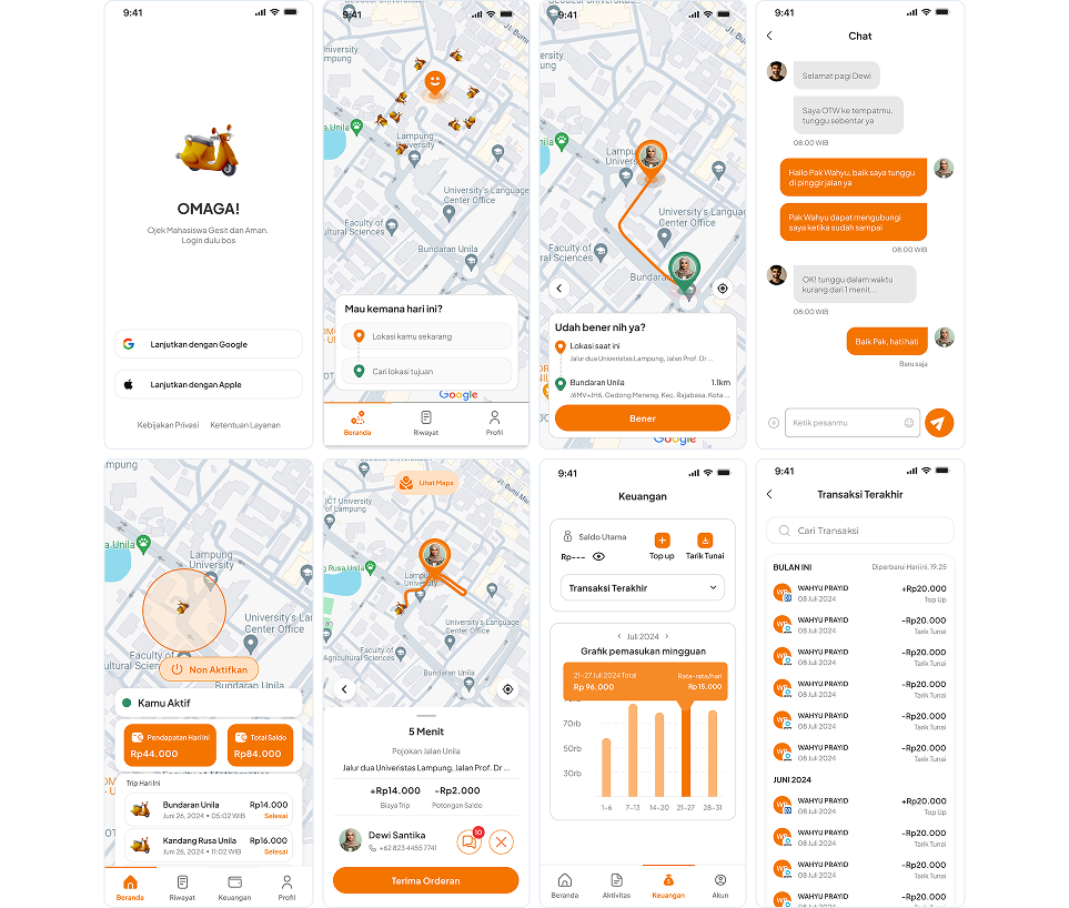 Omaga - Ride-Hailing App